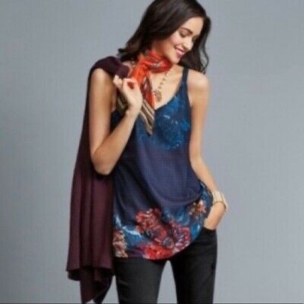 Cabi Artist Floral Tank Top Style 3434 Sz M